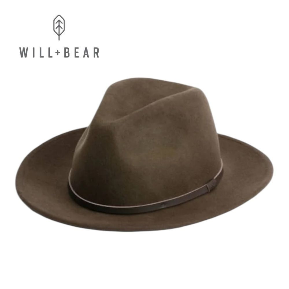 New Will + Bear William Brown Australian Crushable Travel Hat S